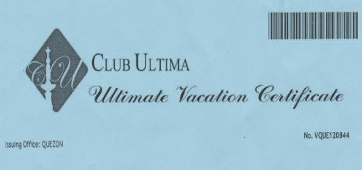 Club Ultima Crown Regency Gift Certificate